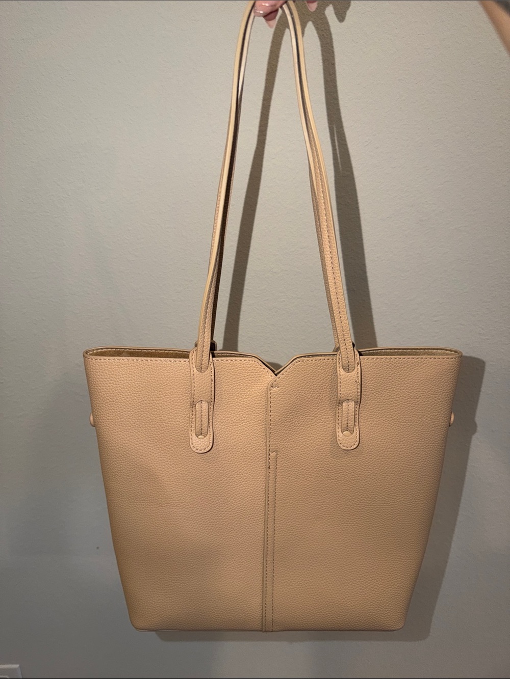 Antik Kraft Pebbled Tote in Beige Tan